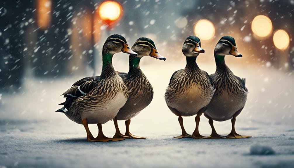 ducks battle fierce winter