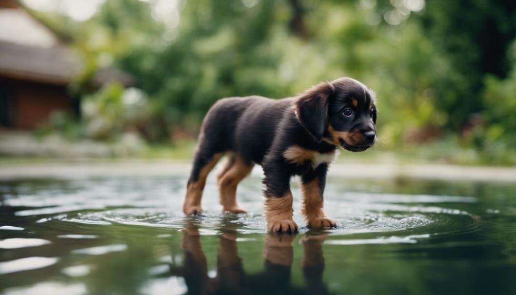 introducing puppies to water