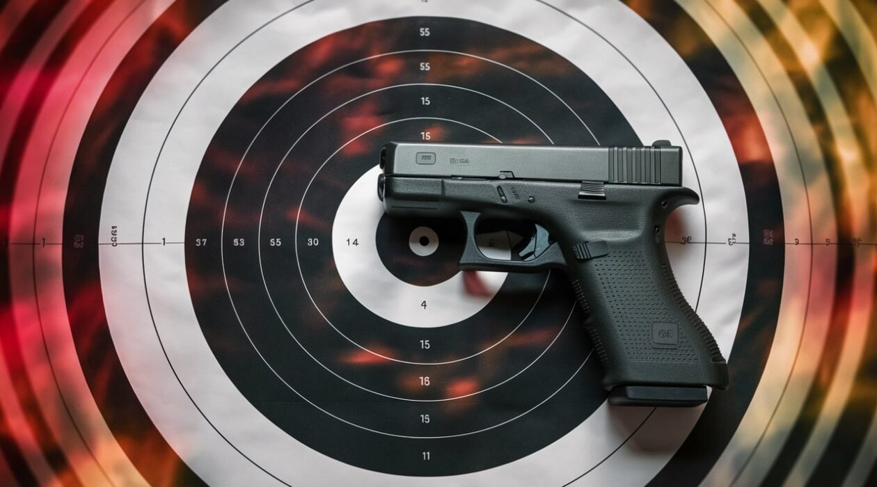 a close up image of a shooting range target with a 098r4D aSnWhGYw0JCj yg gqQ IFGmQDySAujFAtpDeQ