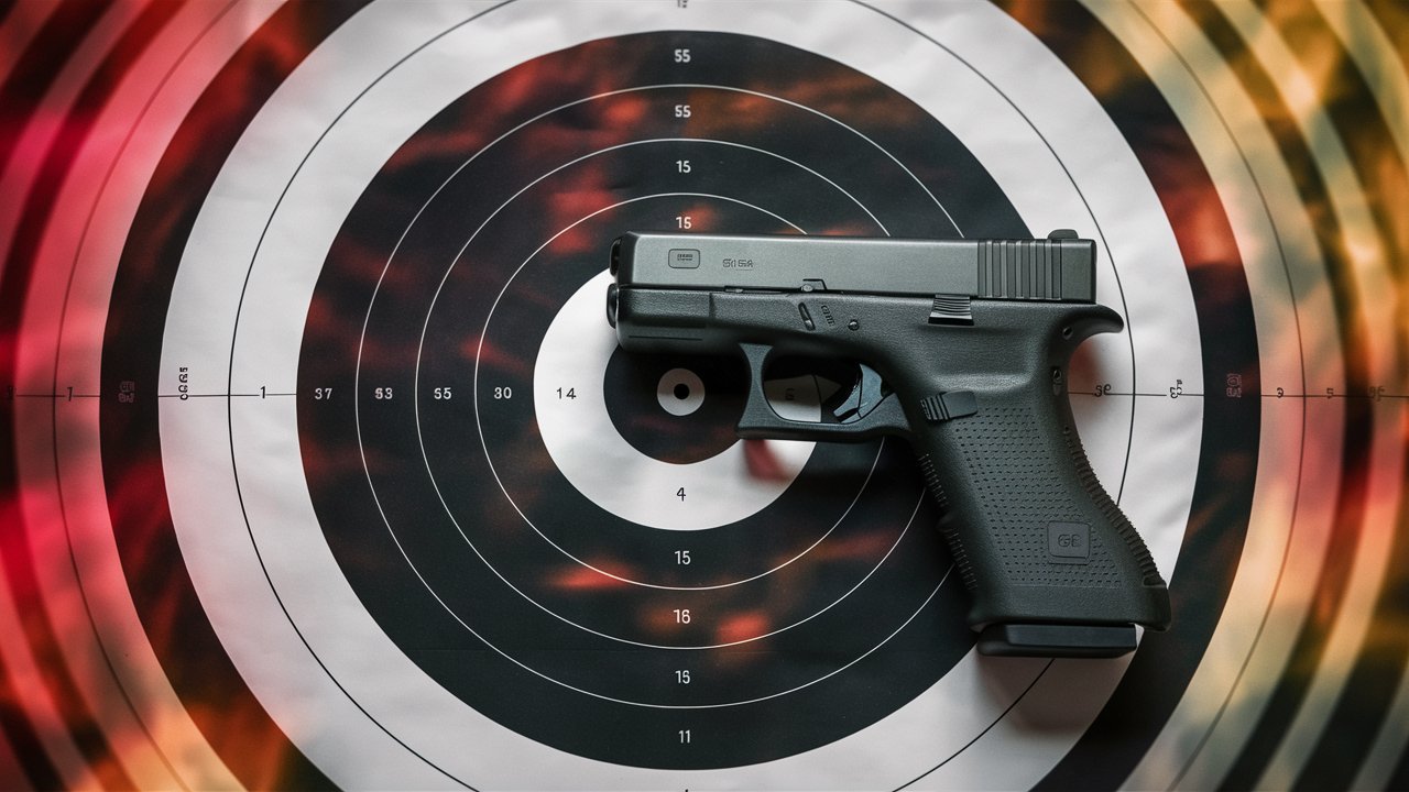 a close up image of a shooting range target with a 098r4D aSnWhGYw0JCj yg gqQ IFGmQDySAujFAtpDeQ